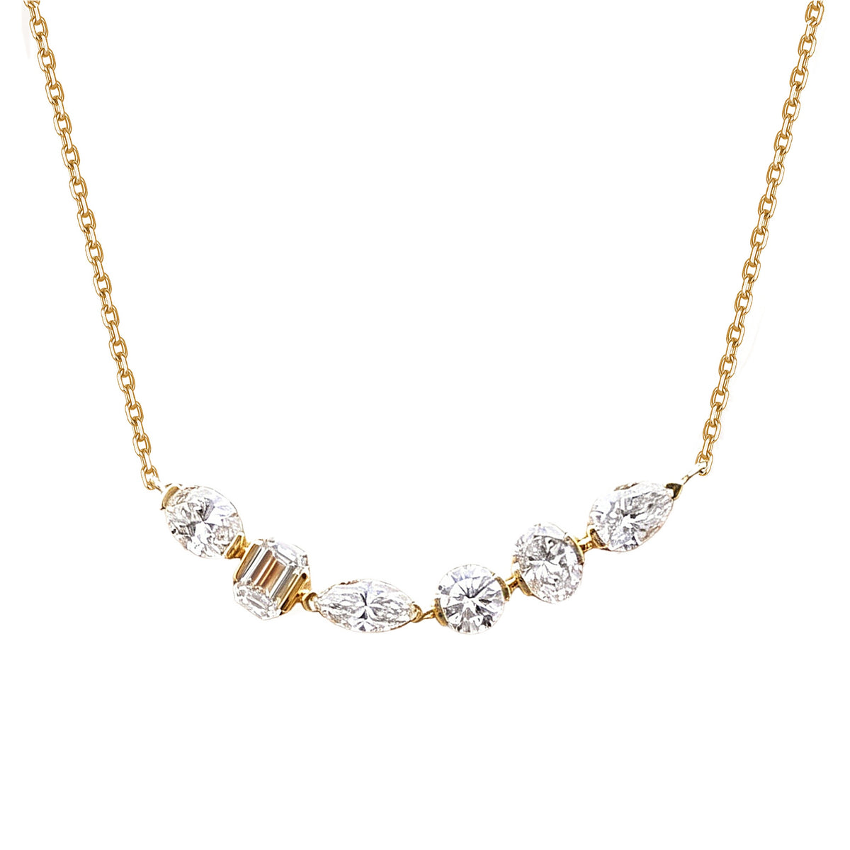 DANFÉE Mosaic Smile lab-grown diamond necklace — 18K Yellow Gold
