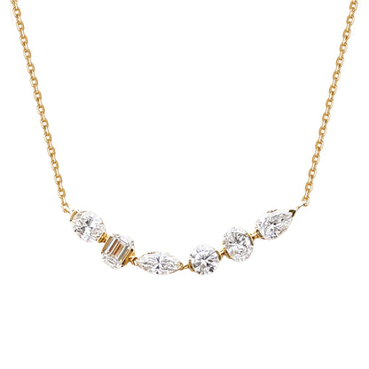 DANFÉE Mosaic Smile lab-grown diamond necklace — 18K Yellow Gold