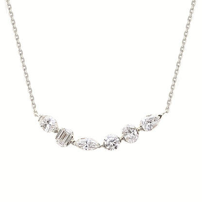 DANFÉE Mosaic Smile lab-grown diamond necklace — 18K White Gold