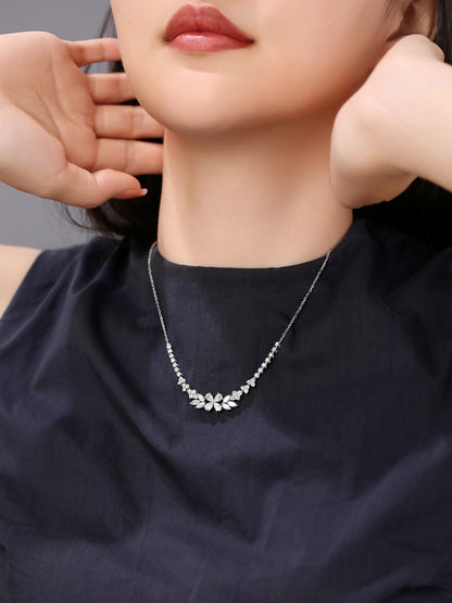DANFÉE Blossom Cluster lab-grown diamond necklace worn without pendant