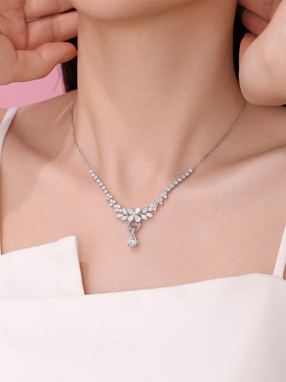 DANFÉE Blossom Cluster necklace worn with a square neckline