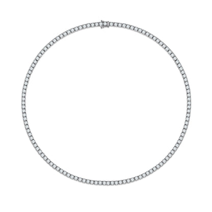 DANFÉE diamond tennis necklace — 18K white gold, white background
