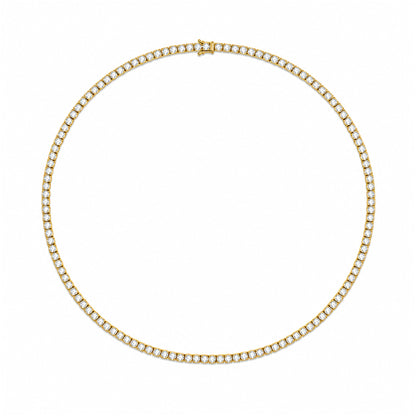 DANFÉE diamond tennis necklace in 18K yellow gold on white background