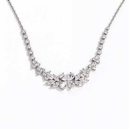 DANFÉE Blossom Cluster lab-grown diamond necklace, pear and marquise floral centre