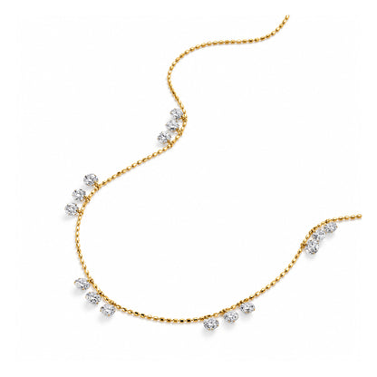 DANFÉE lab-grown diamond necklace detail on white background