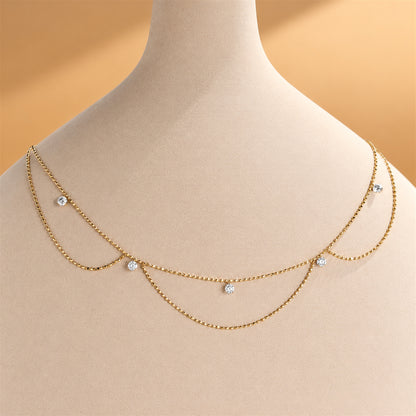 DANFÉE Goddess draped lab-grown diamond necklace, warm beige display scene — 4.jpg