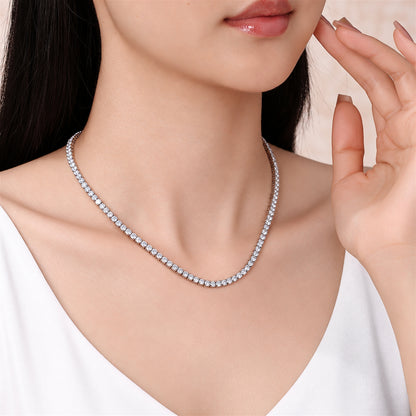 DANFÉE diamond tennis necklace — model wearing view 6.jpg