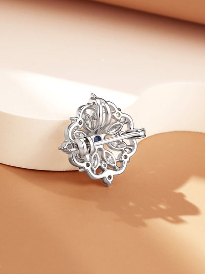 DANFÉE Iris lab-grown diamond pendant brooch, back view with brooch pin