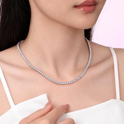 DANFÉE diamond tennis necklace — model wearing view 7.jpg