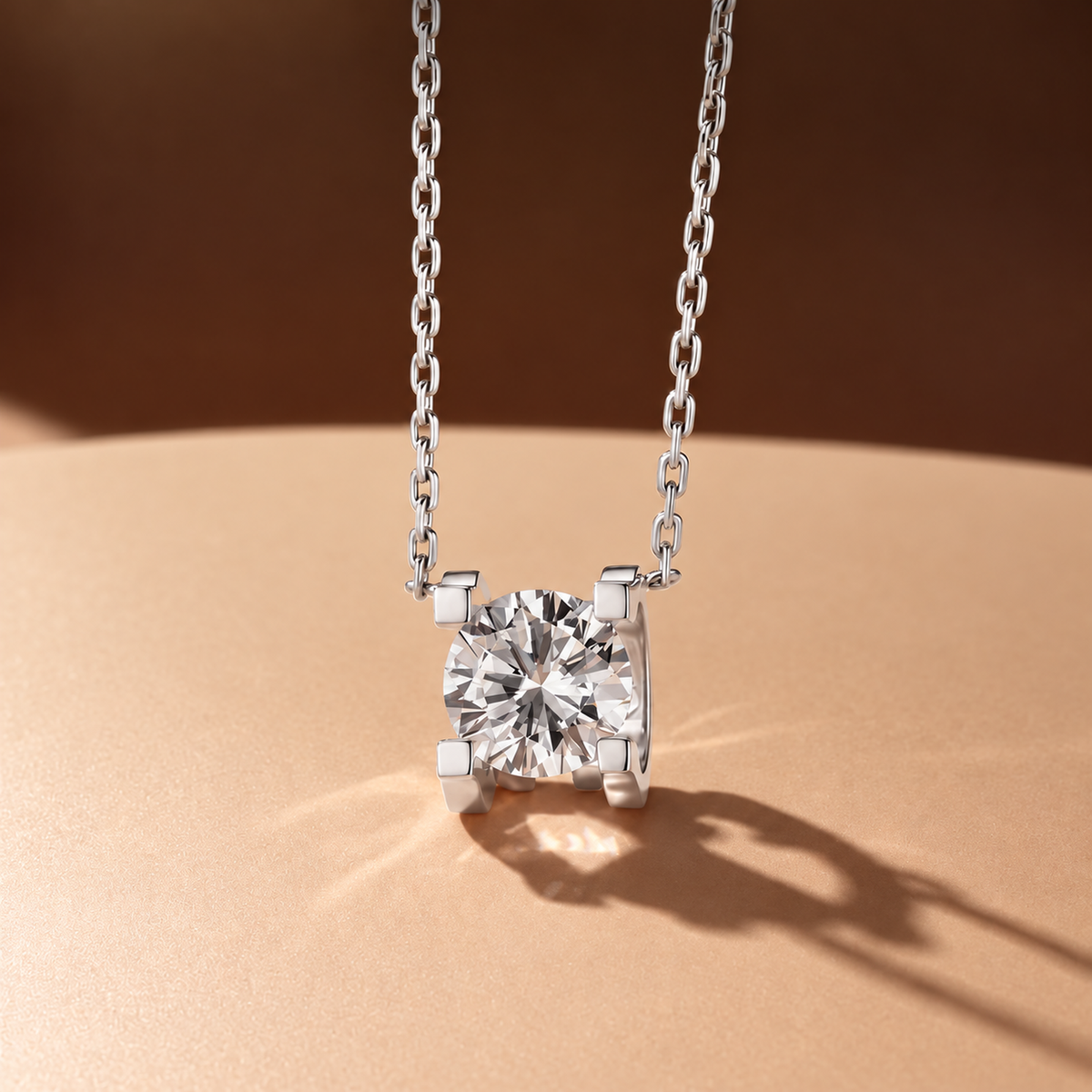 Classic Bull-Head 18K Gold Lab-Grown Diamond Pendant Necklace | 1, 1.5 & 2 Carat