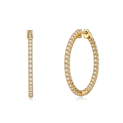 DANFÉE Éternelle inside-out lab-grown diamond hoop earrings in 18K yellow gold