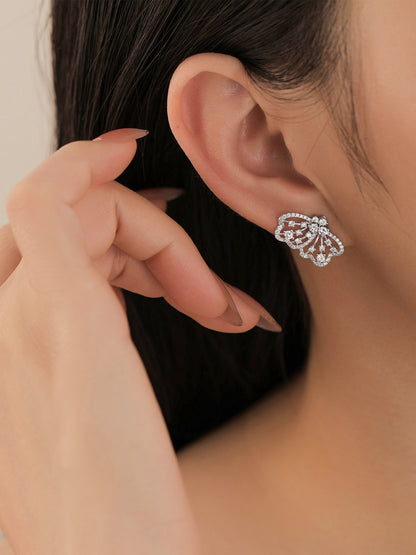 Papillon butterfly lab-grown diamond earring worn for evening occasions
