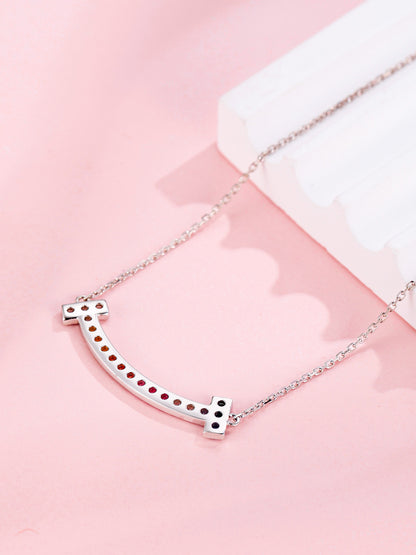 DANFÉE Rainbow Smile necklace, open-back setting detail