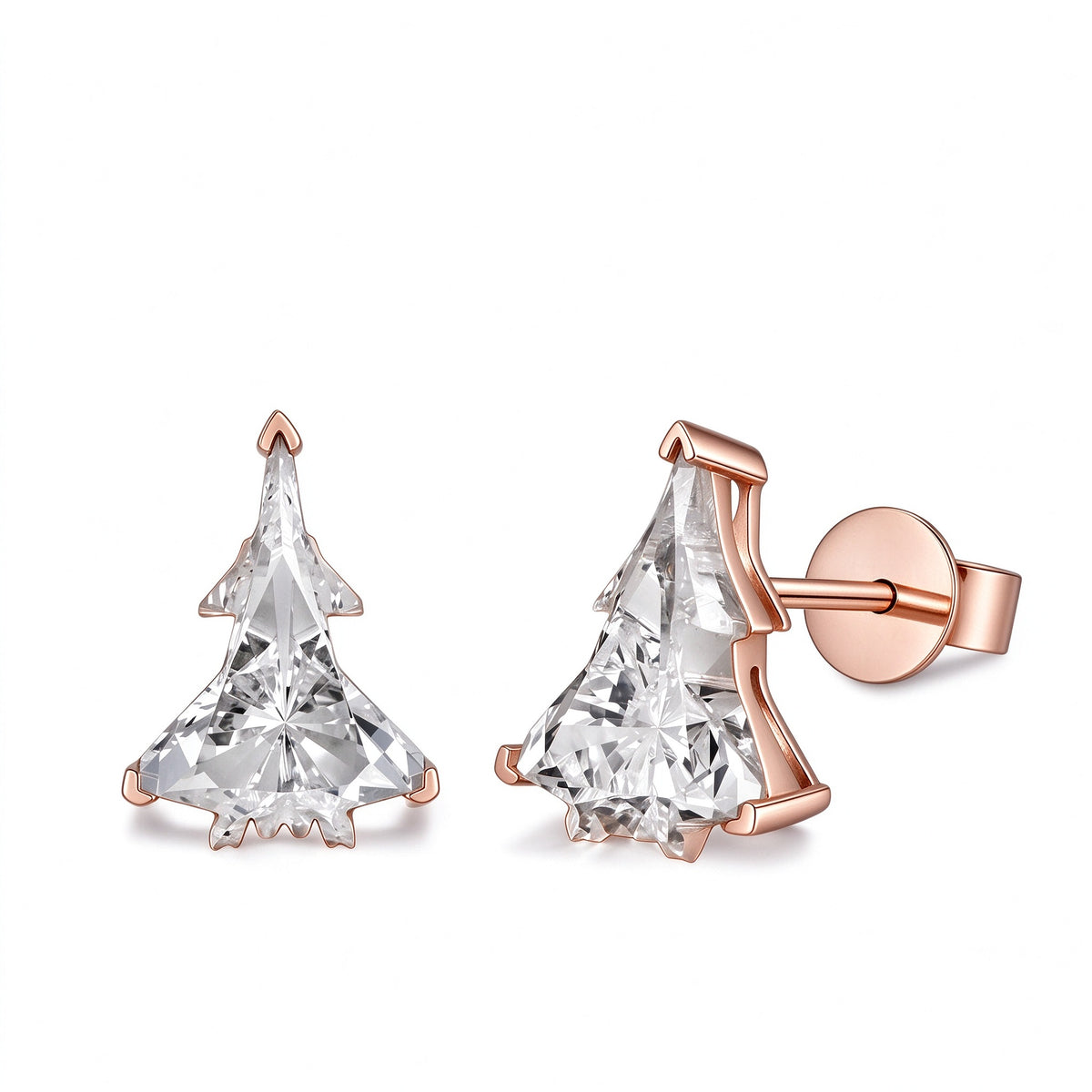DANFÉE Stratos fighter jet lab-grown diamond stud earrings in 18K rose gold