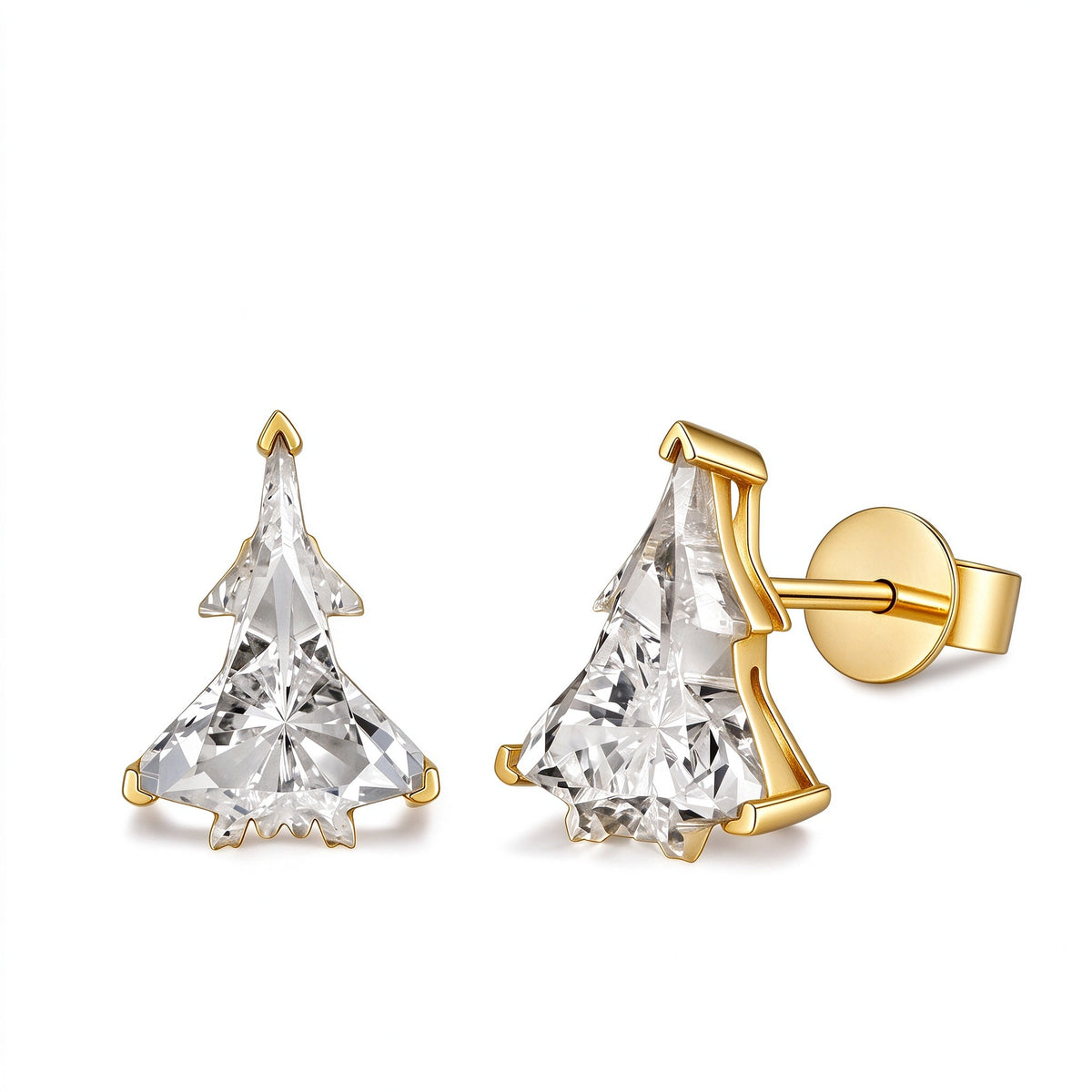 DANFÉE Stratos fighter jet lab-grown diamond stud earrings in 18K yellow gold