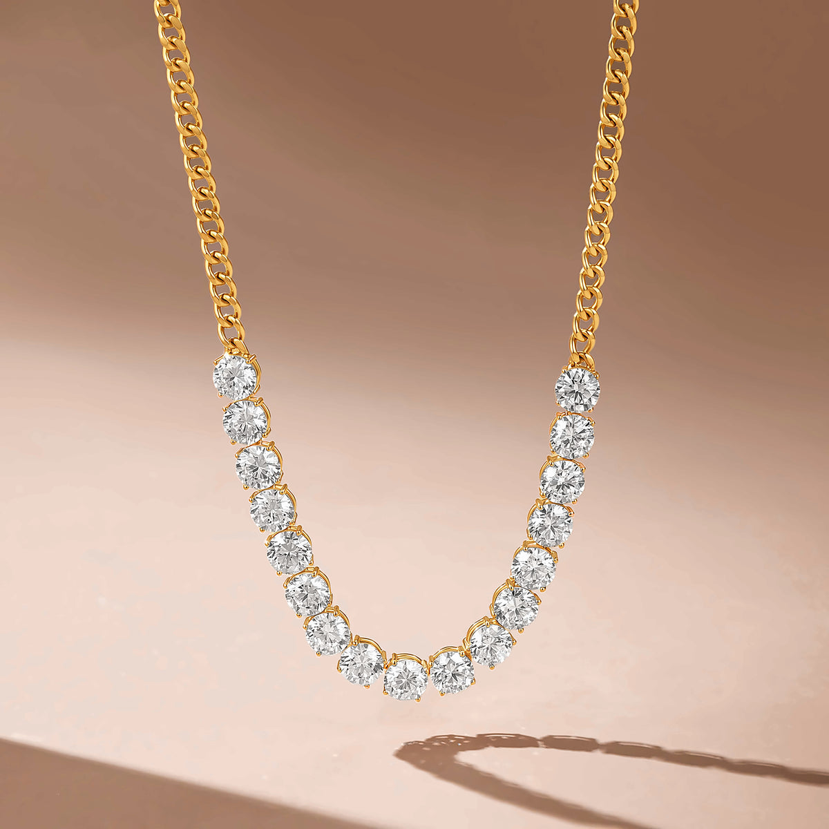 DANFÉE Arc Cuban lab-grown diamond tennis necklace — image_1.jpg