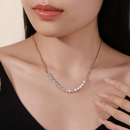 DANFÉE Arc Cuban lab-grown diamond tennis necklace — image_5.jpg