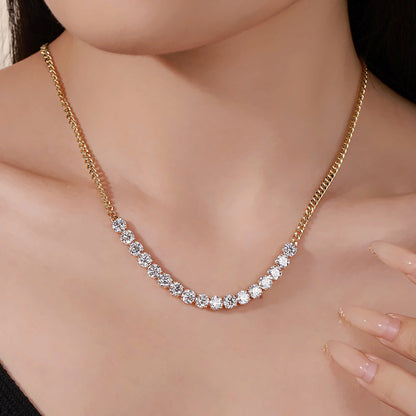 DANFÉE Arc Cuban lab-grown diamond tennis necklace — image_5_closeup.jpg