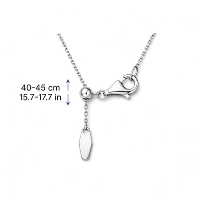 Adjustable 40–45 cm cable chain with slider bead and lobster clasp