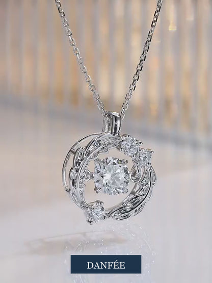 Wing-Inspired Lab-Grown Diamond Necklace in PT950 Platinum | 1 Carat | D-E | VVS