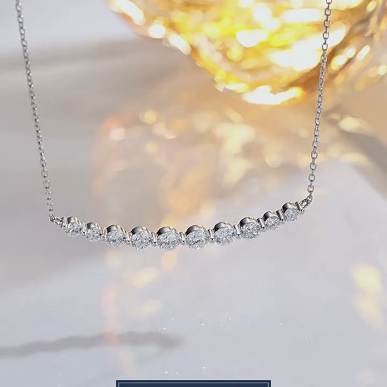DANFÉE Smile lab-grown diamond bar necklace video