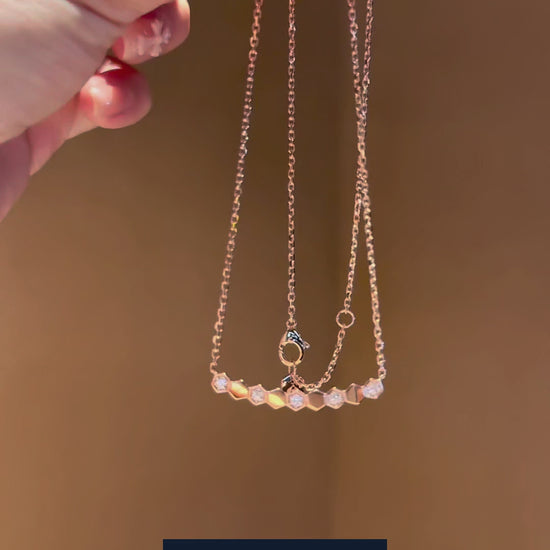 DANFÉE Hive honeycomb lab-grown diamond necklace video