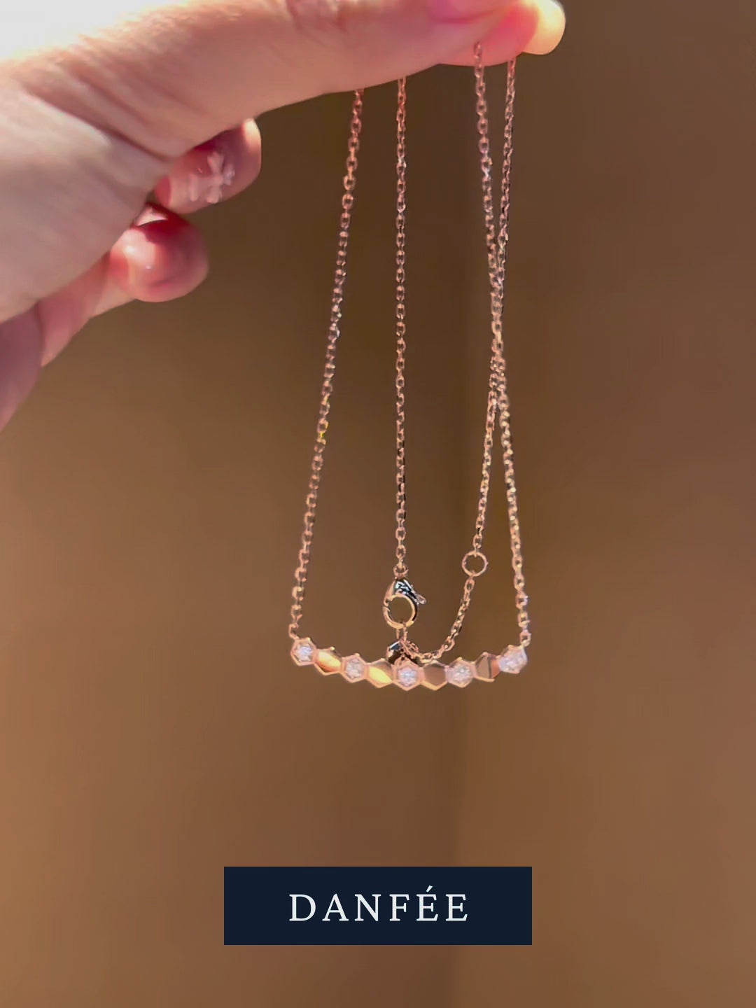 DANFÉE Hive honeycomb lab-grown diamond necklace video